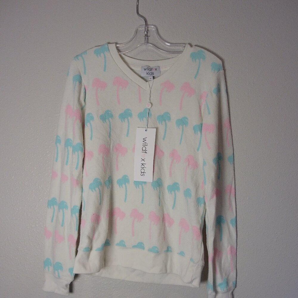 NWT Wildfox Kids Palm Trees White Sweater - Jogger Set